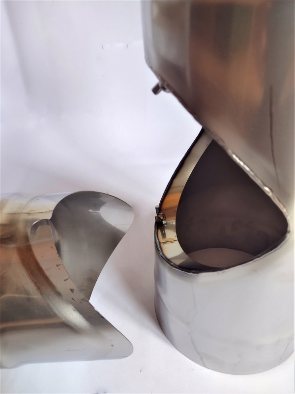 T-klix 87° - rozdělávací sopouch - DN 130mm (síla plechu 0,6mm)