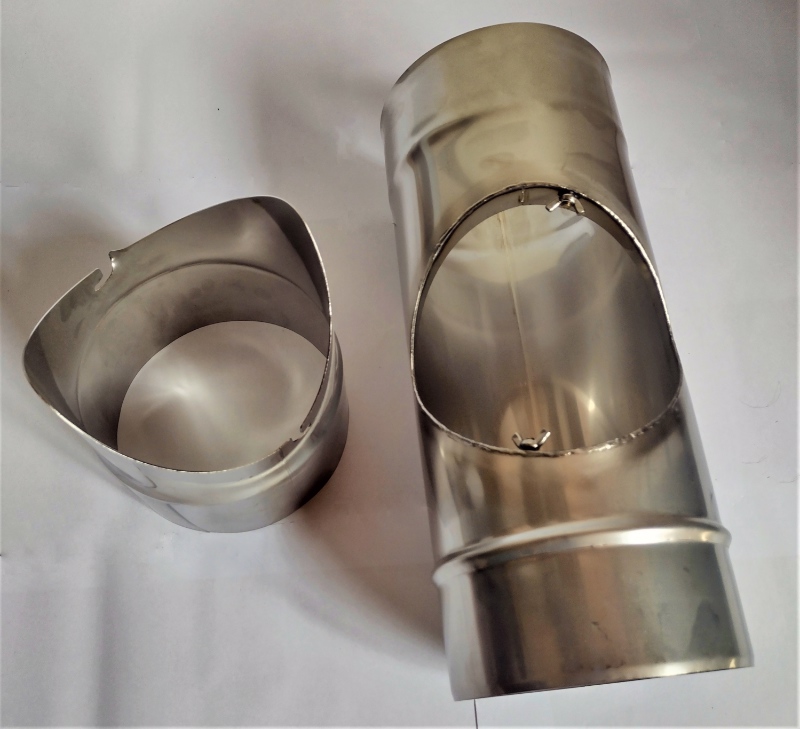 T-klix 87° - rozdělávací sopouch - DN 160mm (síla plechu 0,6mm)