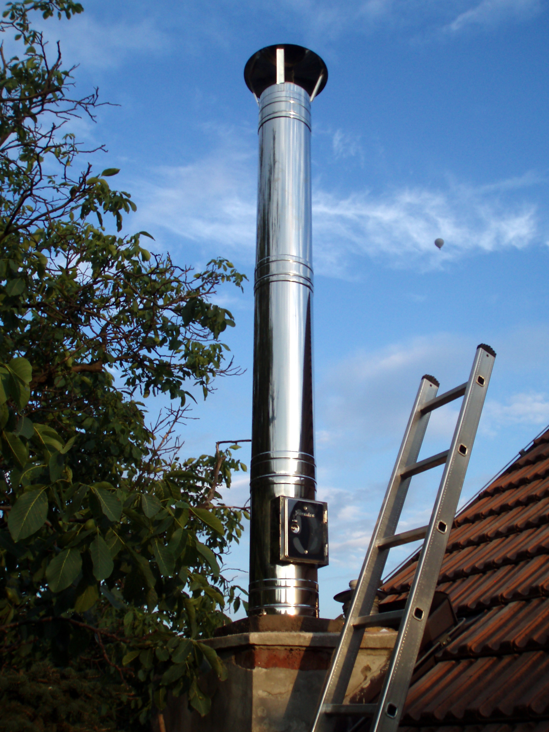 nerezový komínový nástavec 1m bez stříšky - DN 180mm