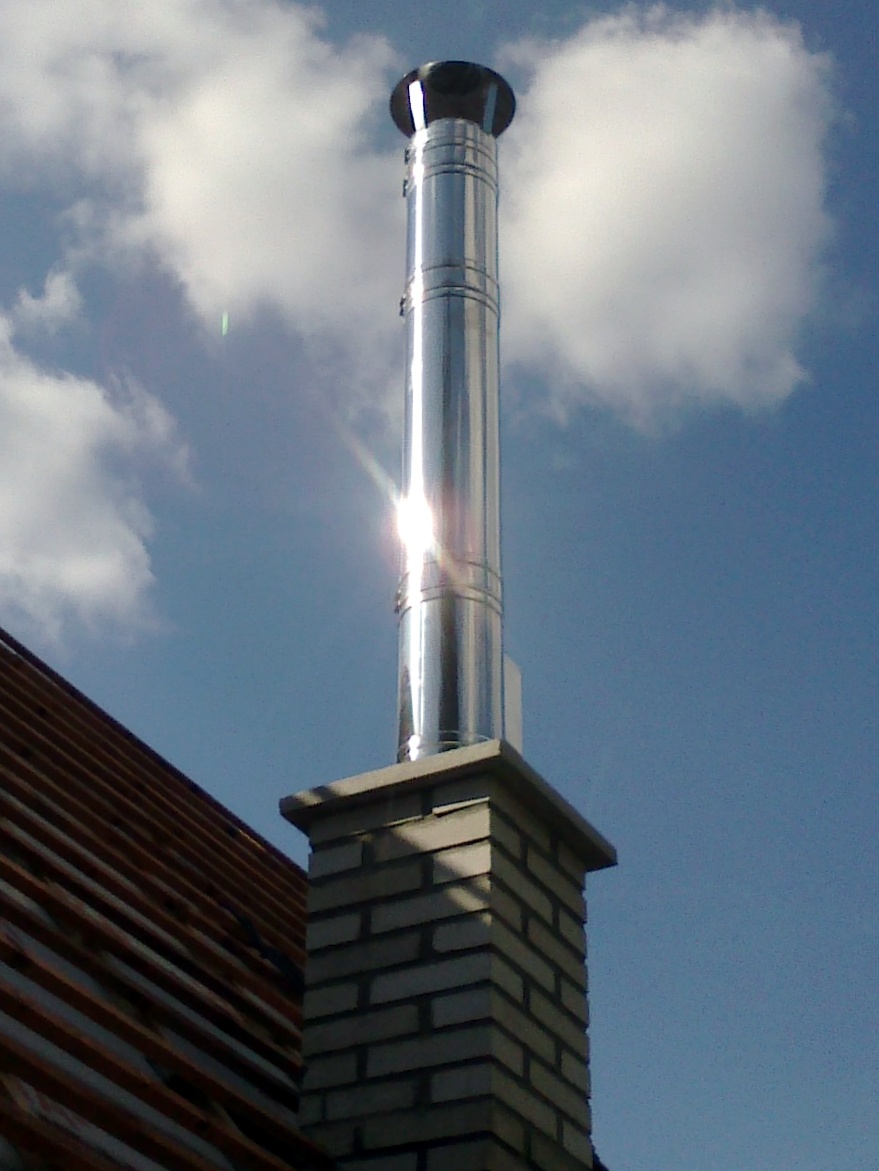 nerezový komínový nástavec 1,5m bez stříšky - DN 160mm