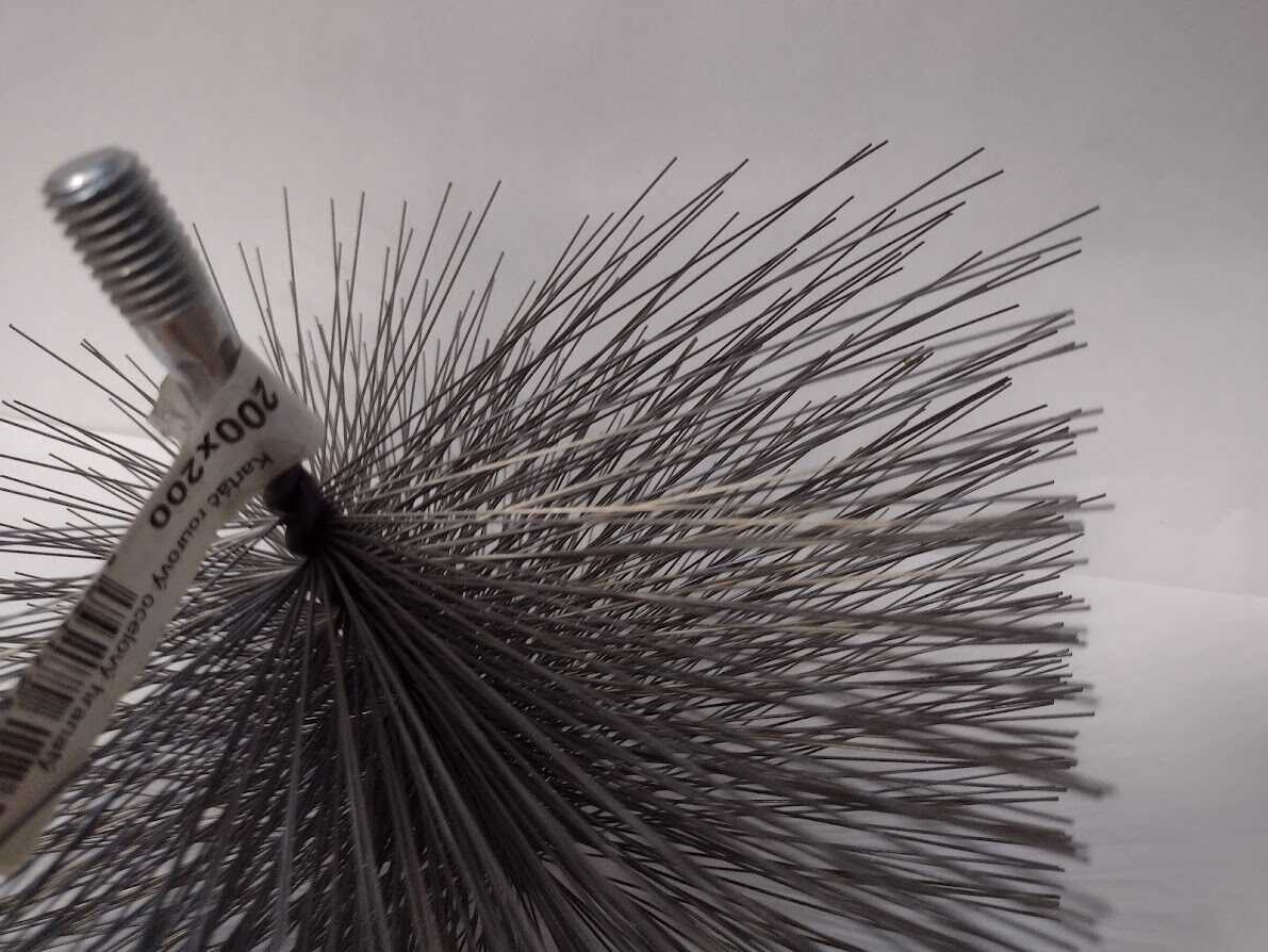 kartáč komínový ocelový čtveratý - 200x200 mm