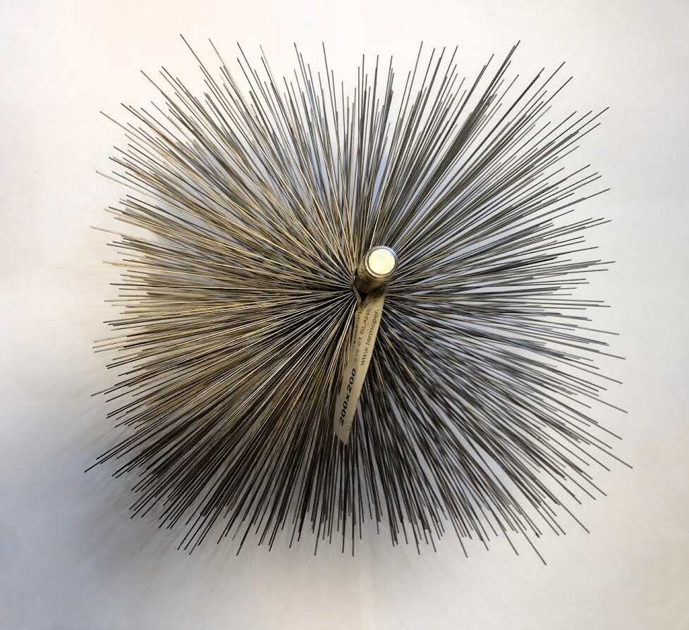 kartáč komínový ocelový čtveratý - 200x200 mm